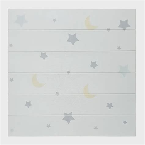 Painel Placa D Estilo Madeira Estrelas Espuma Adesiva X Parede