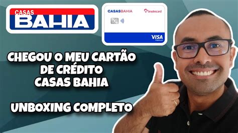 CHEGOU O MEU CARTÃO DE CRÉDITO CASAS BAHIA VISA PLATINUM UNBOXING