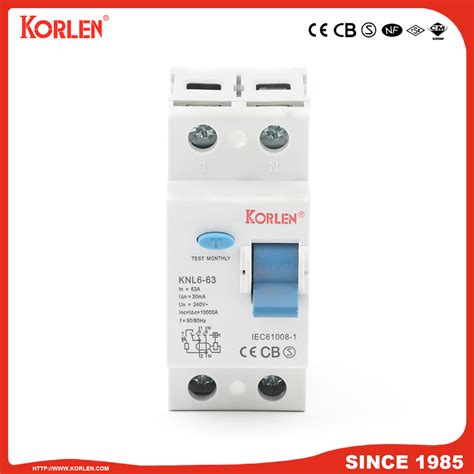 Electro Magnetic Type Rccb Residual Current Circuit Breaker Knl