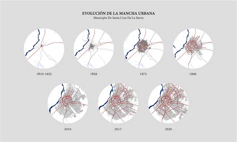 Evoluci N Hist Rica De La Mancha Urbana De Santa Cruz Behance