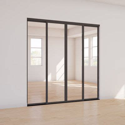 The Sliding Door Company 4 Panel Clear Glass Sliding Closet Doors