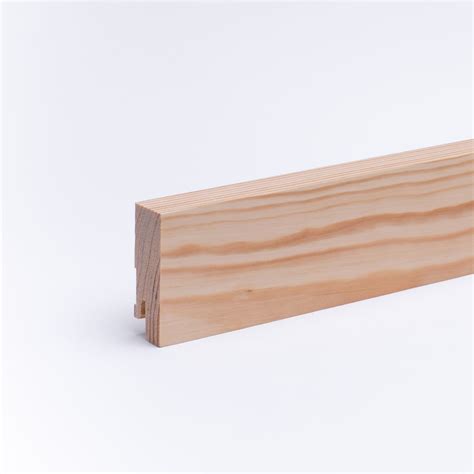 Plinthe en bois véritable carré 60 mm pin huilé Carré Plinthes en