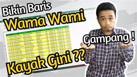 Cara Membuat Warna Selang Seling Pada Baris Excel Pakai Conditional