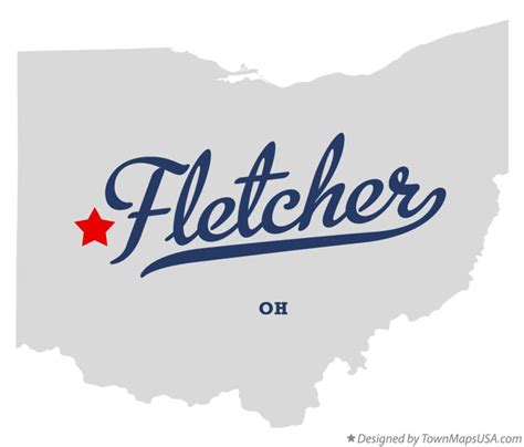 Map of Fletcher, OH, Ohio