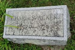 Charles Acker Memorial Find A Grave