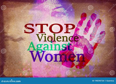 Stop Domestic Violence Against Women Stock Image