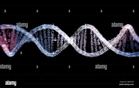 Digital Illustration DNA Strand Structure In Colour Background 3D