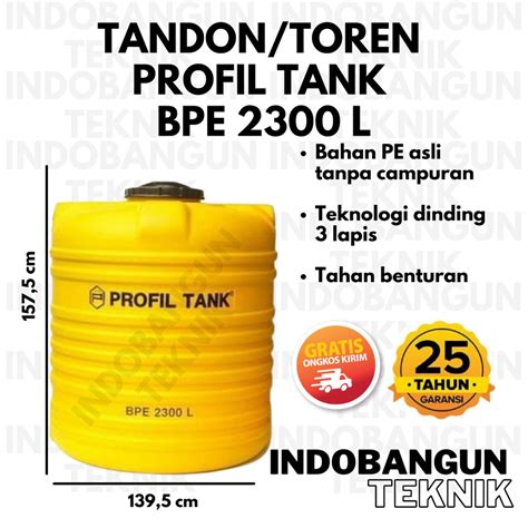 Jual Tandon Toren Tangki Air Profil Tank BPE 2000 Liter 2300 Liter