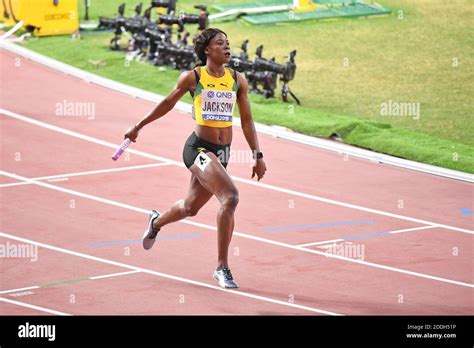 Shericka Jackson Jamaica 4x100 Relay Women Gold Medal Iaaf World