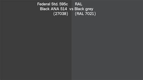 Federal Std C Black Ana Vs Ral Black Grey Ral