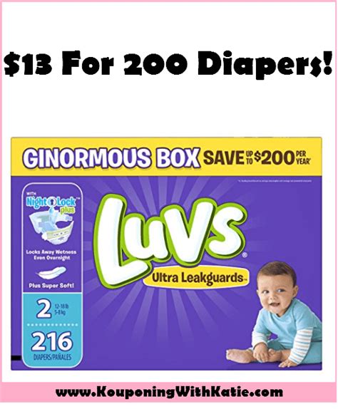 Hot 200 Luvs Diapers Ginormous Case For Just 13 Delivered