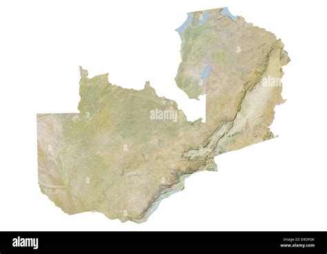 Zambia, Relief Map Stock Photo - Alamy