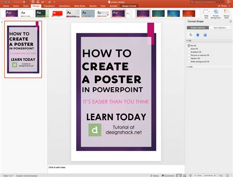 Cara Membuat Poster Di PowerPoint 10 Langkah Sederhana Desainae