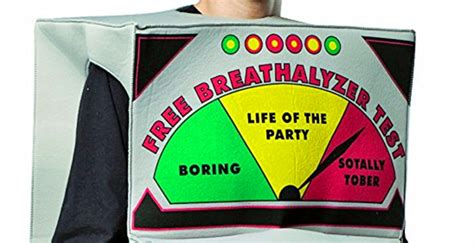 Breathalyzer Costume - Blow Here Alcohol Test Halloween Costume