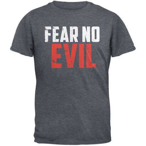 Fear No Evil Dark Heather Adult T Shirt X Large Walmart