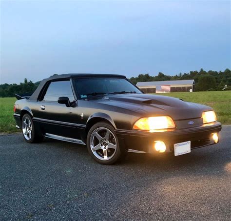 Fox Body Mustang Satin Black Fox Body Mustang Mustang Custom Ford Trucks