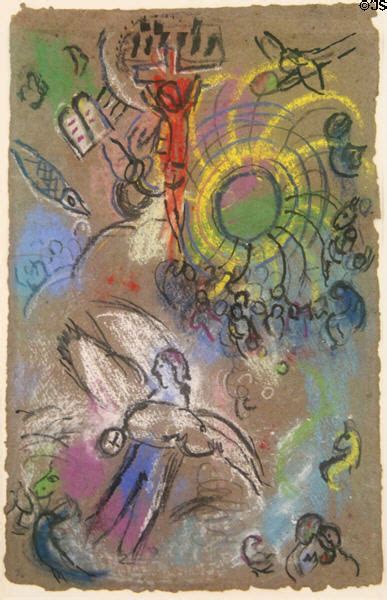 Creation Of Man Pastel And Black Ink By Marc Chagall At Chagall Museum