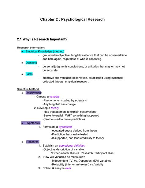 Chapter 2 Psychological Research Chapter 2 Psychological Research