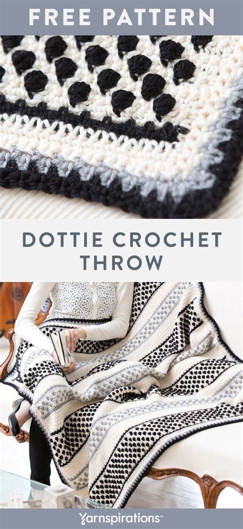 Free Dottie Throw Crochet Pattern Using Red Heart Soft Yarn Ideal For