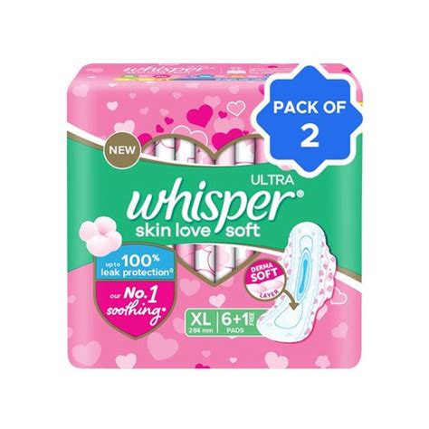 whisper ultra skin love soft sanitary pads extra large wings price