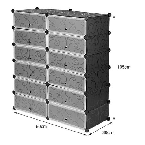 YONGSHIA 12 combinée Armoire Penderie Cubes étagère de rangement