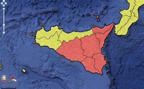 METEO Sicilia ALLERTA METEO ROSSA per Venerdì 25 Ottobre piogge