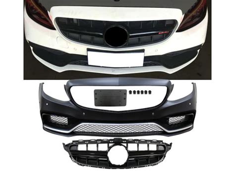 2015 2018 Mercedes Benz W205 C Class C63 Style Front Bumper Conversion