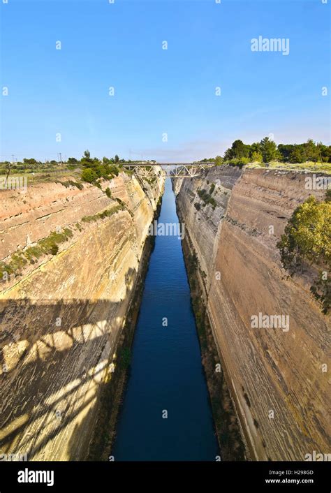 the Isthmus of Corinth Greece Stock Photo - Alamy