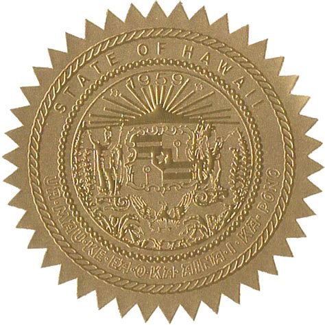 State Seals Metallic Gold