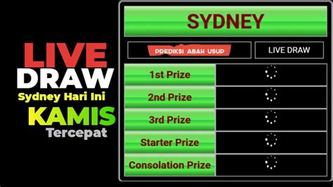 Pengeluaran Sydney Kamis April Live Draw Sdy Hari Ini