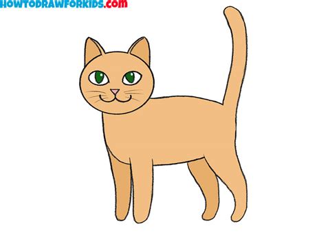 How To Draw A Cat Easy Drawing Tutorial For Kids