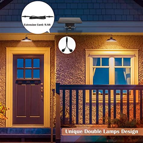 3000k Double Head Solar Pendant Lights Outdoor Jackyled Solar Shed Light Solar Powered Shed