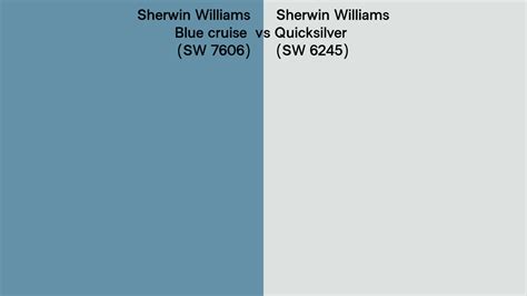 Sherwin Williams Blue Cruise Vs Quicksilver Side By Side Comparison