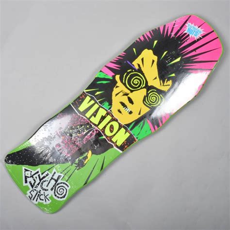 Vision Skateboards Vision Psycho Stick Old School Reissue Skateboard Deck 100 Skateboard