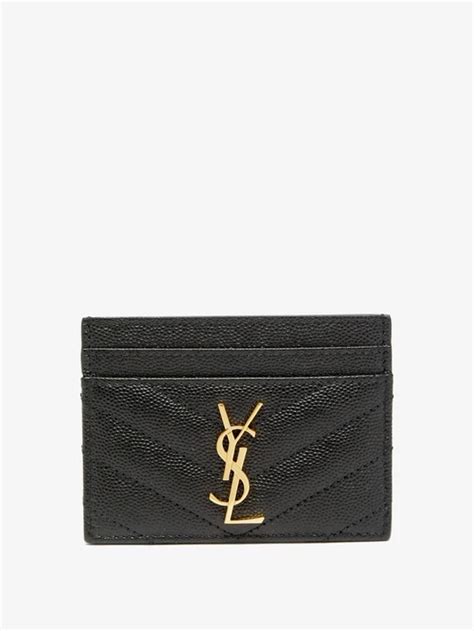 Ysl Cassandre Matelassé Card Case Grain Fashion8