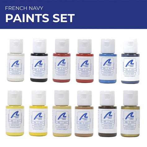 Artesania Latina French Navy Paint Set of 12 for Model 22517-N 277PACK4 ...