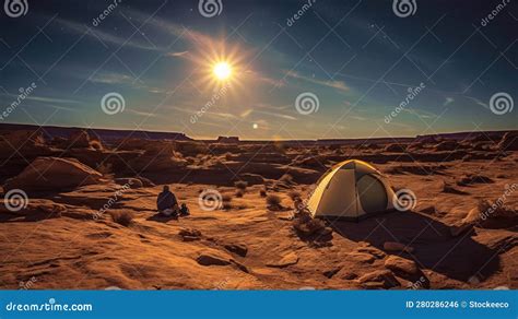 Tent in Desert Night: a Nikon D850 Photography with Earth Tone Color ...