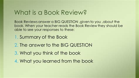 How To Write A Book Review