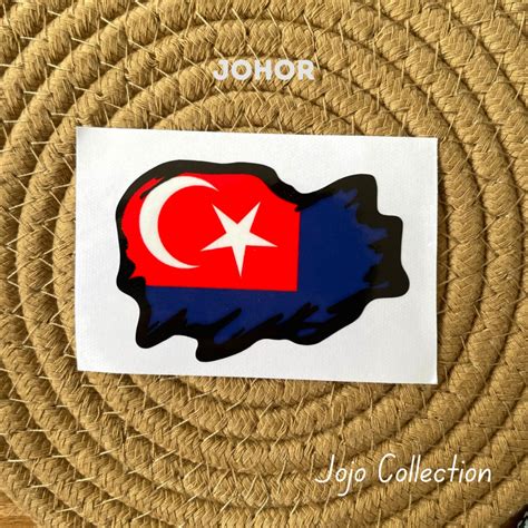 Jojo Collection Sticker Inkjet Malaysia And State Flag Waterproof Flag