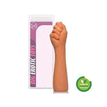 Pr Tese Real Stica X Cm Bege Em Formato Punho Fechado Ad O E Eva Dildo Consolo