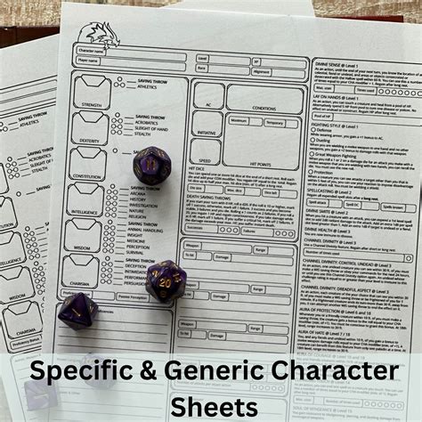 Dnd 5e Character Sheet Digital Pdf For Dungeons And Dragons Etsy Israel