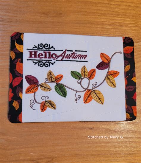 Ith Hello Autumn Mug Rug Oregonpatchworks