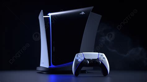 Die Neueste Playstation Konsole Wird In Schwarzweiß Gezeigt, Ps5 ...