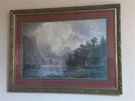 Among The Sierra Nevada Mountains Print By Albert Bierstadt In