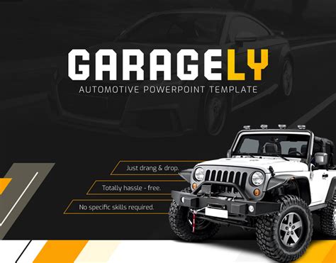 Garagely Automotive PowerPoint Vorlage TemplateMonster