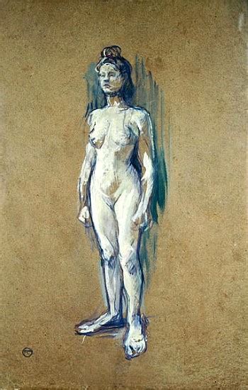 Standing Female Nude 1898 Oil On Card Henri De Toulouse Lautrec