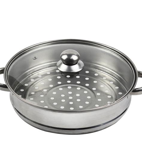 Tier Stainless Steel Steamer Meat Vegetable Cooking Steam Hot Pot Kitchen Tool