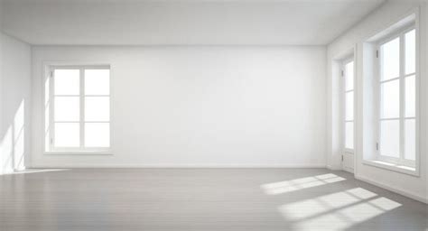 An Empty White Room With Two Windows And No One In The Room To See It