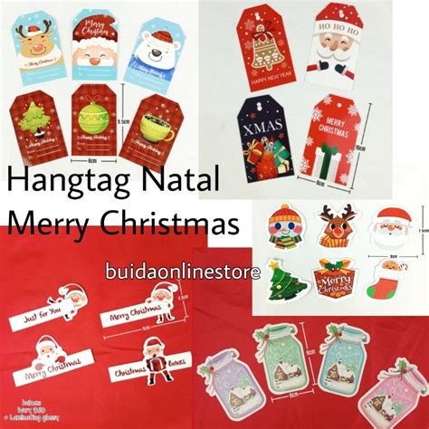 Jual Hang Tag Natal Hangtag Merry Christmas Hangtags Happy New Year