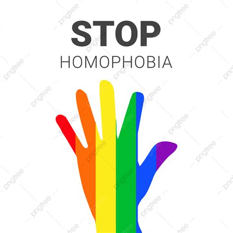 Stop Homophobia With Rise Up Hand Png Vector Psd And Clipart With